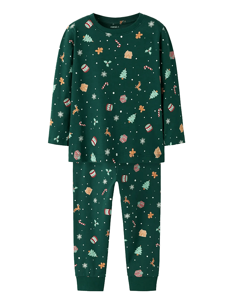 name it - NMNVISMAS LS NIGHTSET - pyjamassæt - botanical garden - 1
