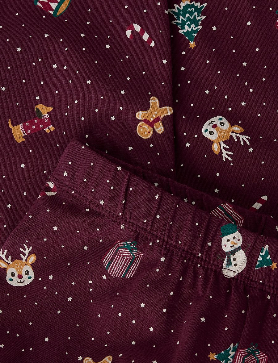 name it - NMNVISMAS LS NIGHTSET - pyjama-sets - burgundy - 3