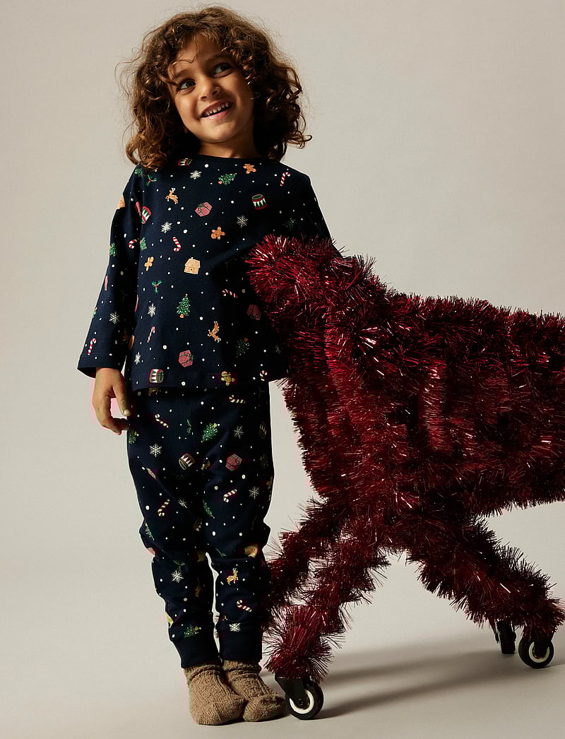 name it - NMNVISMAS LS NIGHTSET - pyjamassæt - navy blazer - 0