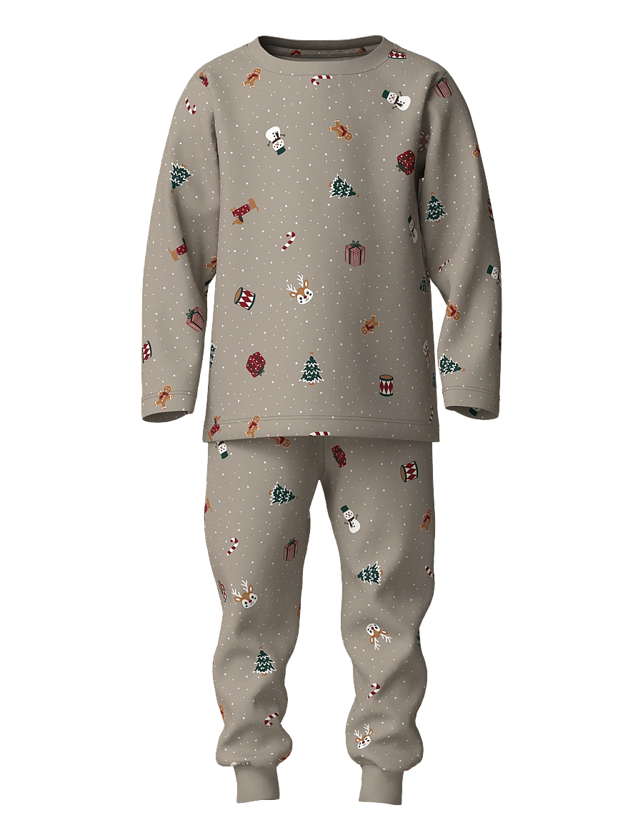 name it - NMNVISMAS LS NIGHTSET - pyjamassæt - pure cashmere - 0