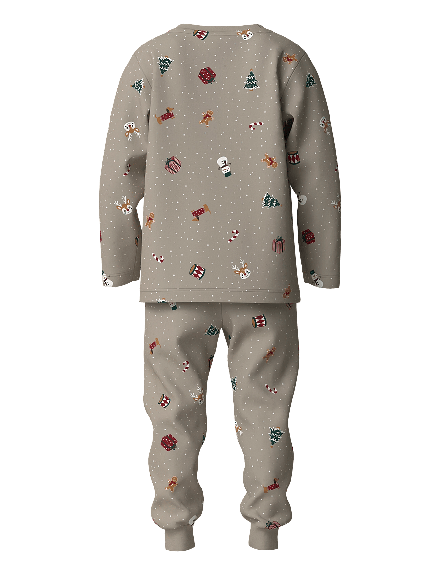 name it - NMNVISMAS LS NIGHTSET - pyjamassæt - pure cashmere - 1