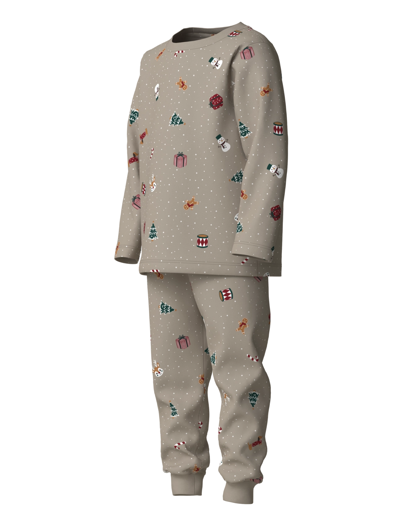 name it - NMNVISMAS LS NIGHTSET - pyjamassæt - pure cashmere - 2