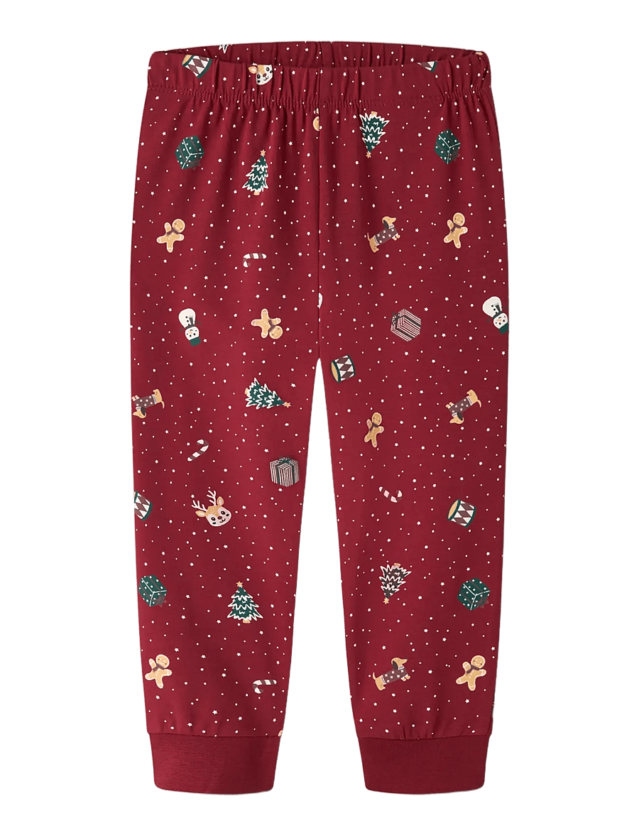 name it - NMNVISMAS LS NIGHTSET - pyjama-sets - red dahlia - 3