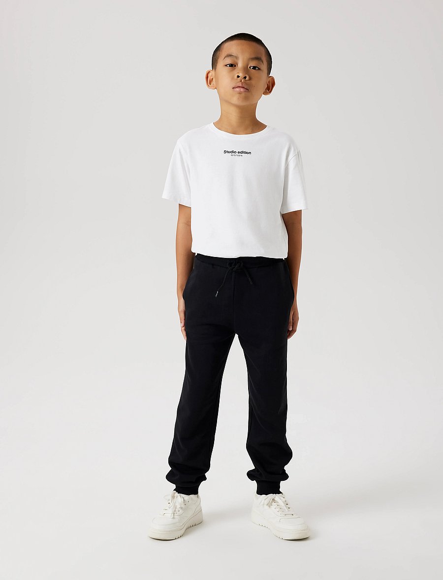 name it - NKMVIAN NREG SWE PANT BRU NOOS - mjukisbyxor - black - 0