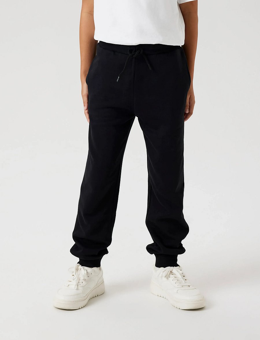 name it - NKMVIAN NREG SWE PANT BRU NOOS - mjukisbyxor - black - 4