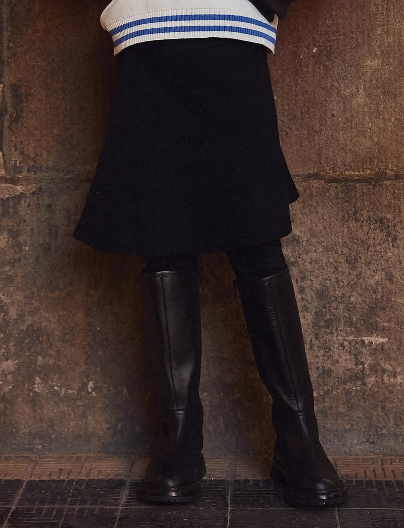 name it - NKFNILLA KNIT SKIRT - spódnice mini - black - 3
