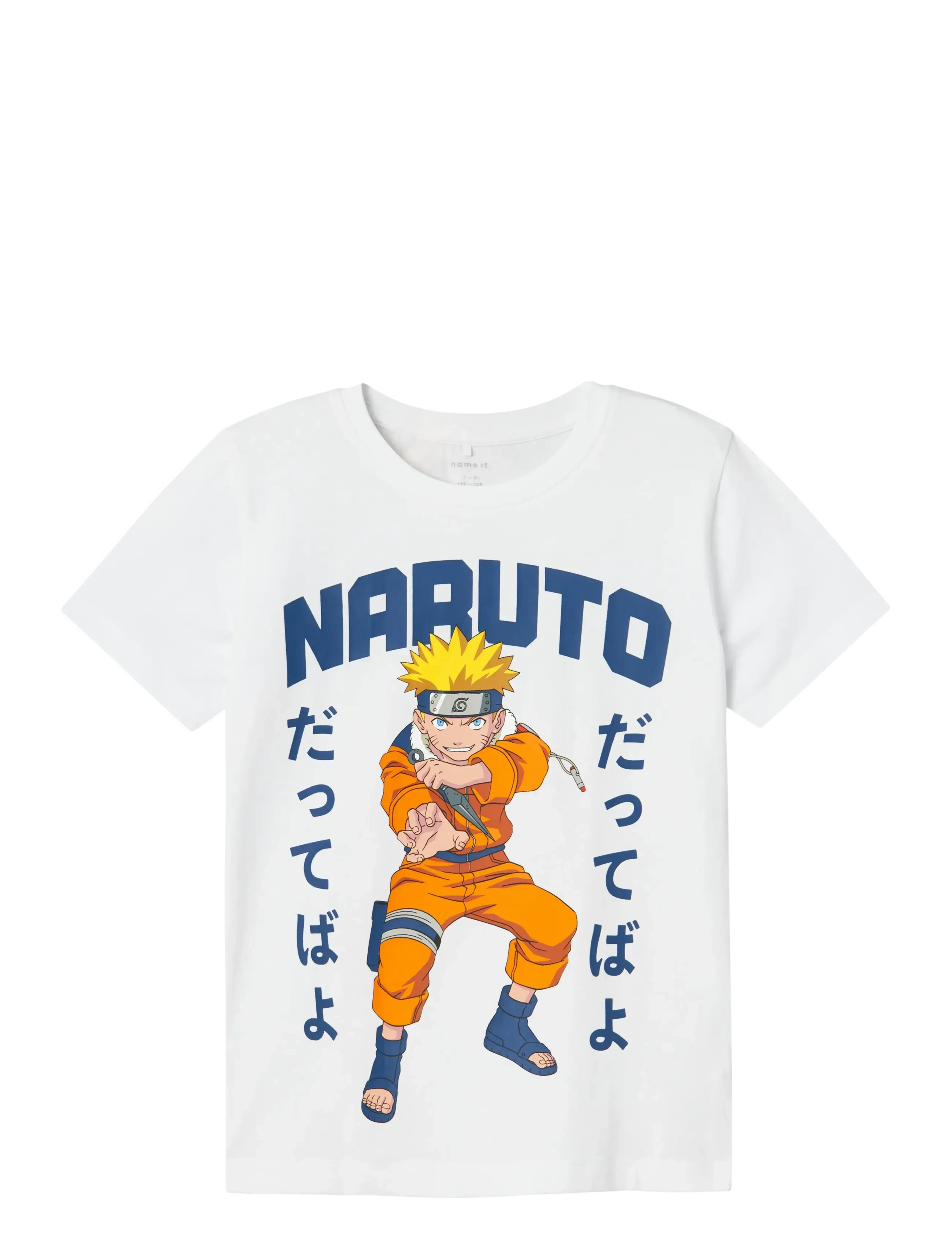 name it Nkmmacar Naruto Ss Top Noos Sky, Børn, Naruto T-Shirt, Hvid, Str: 116