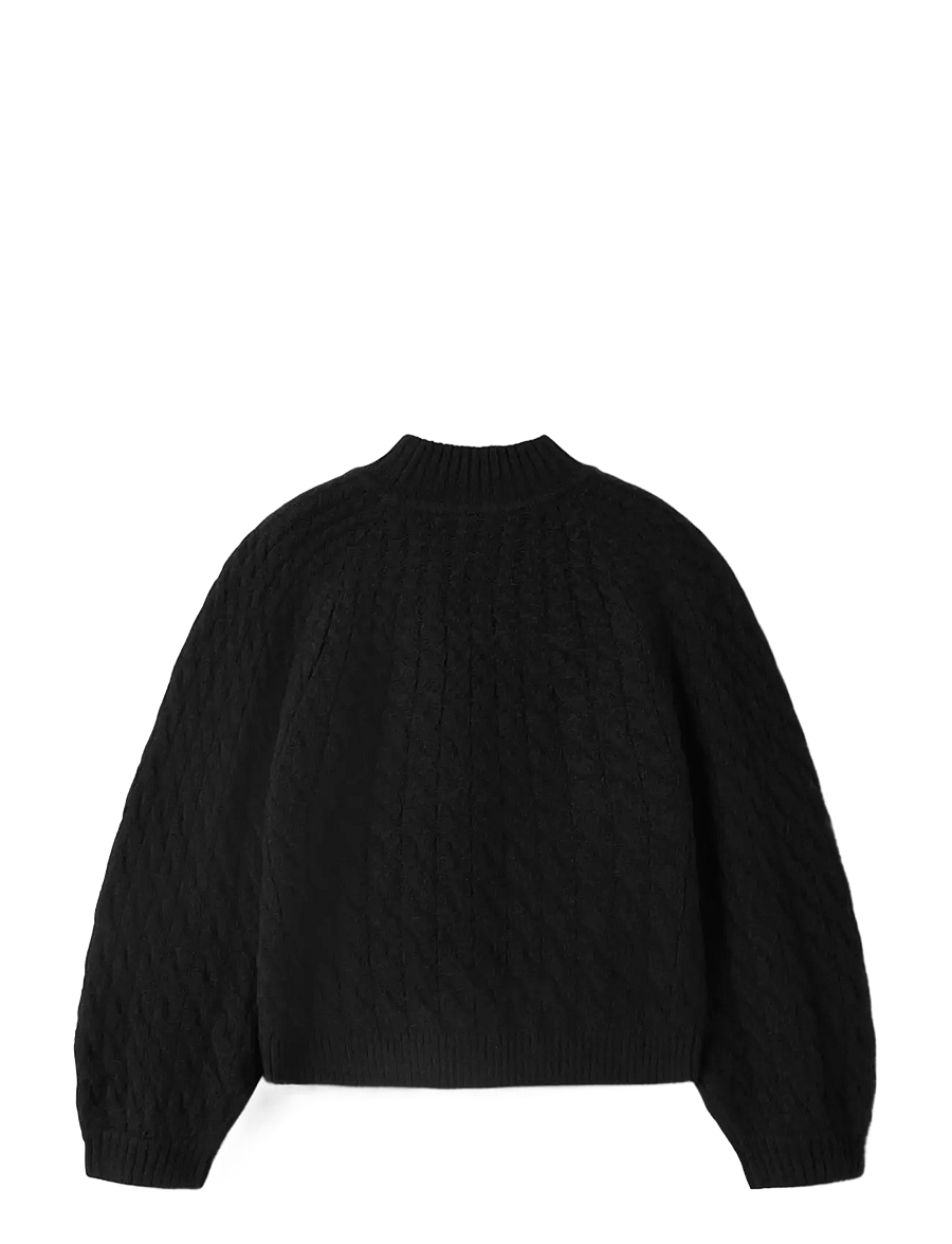 name it - NKFNADALIE LS KNIT - trøjer - black - 1