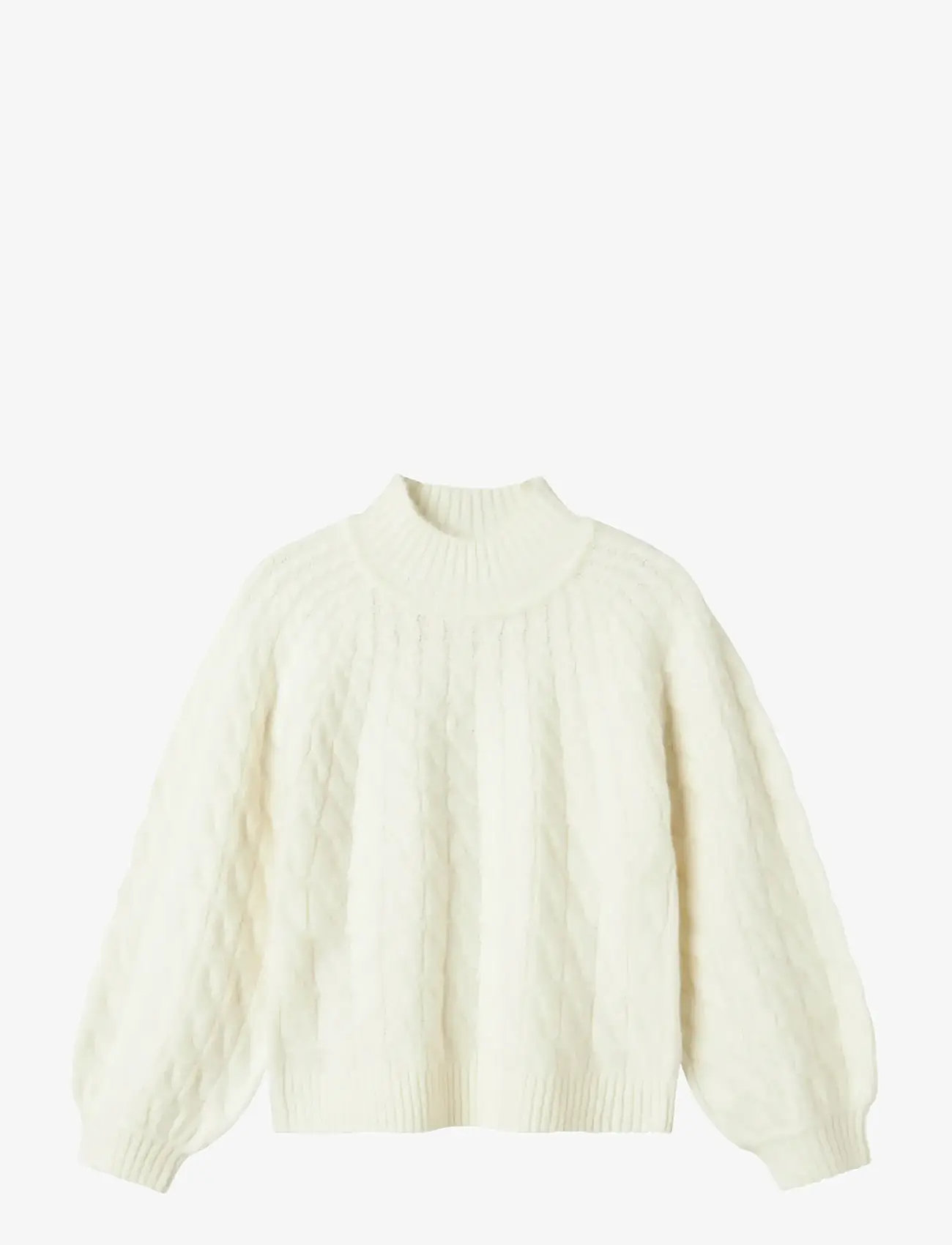 name it - NKFNADALIE LS KNIT - jumpers - cloud dancer - 0