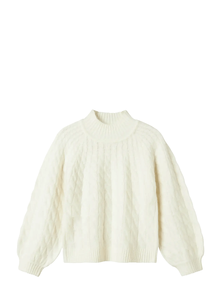 name it - NKFNADALIE LS KNIT - pullover - cloud dancer - 0