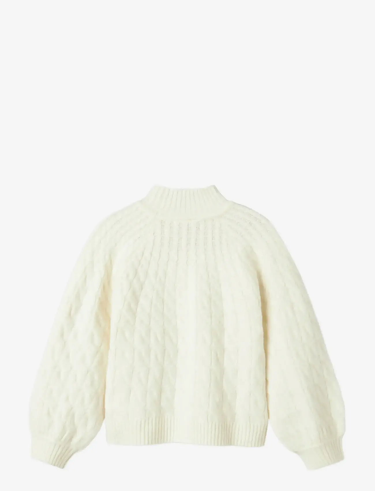 name it - NKFNADALIE LS KNIT - jumpers - cloud dancer - 1