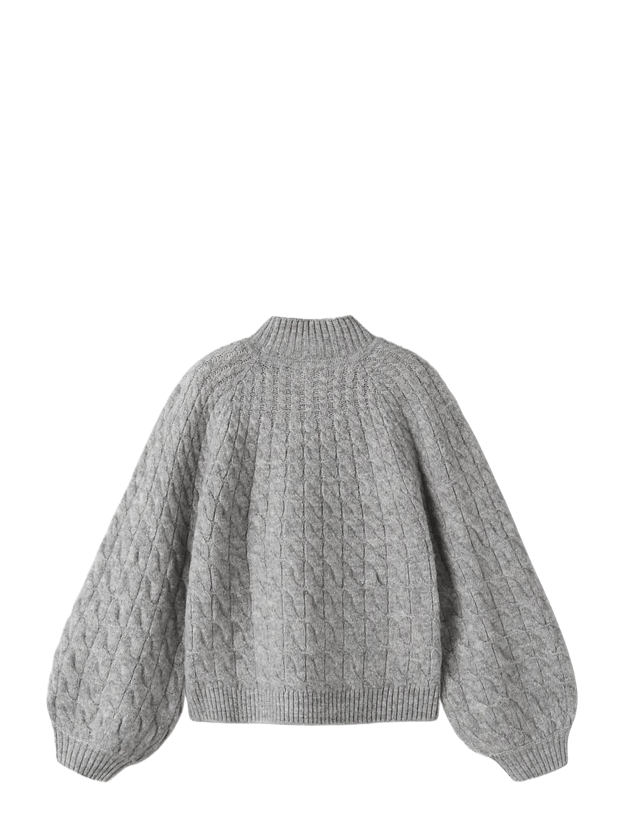 name it - NKFNADALIE LS KNIT - trøjer - grey melange - 1