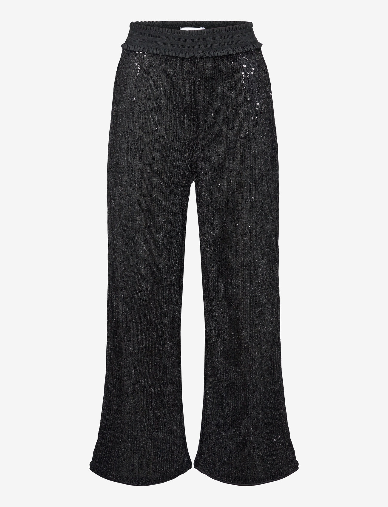 name it - NKFRUNIC SEQUIN WIDE PANT - sügisesed riided - black - 0