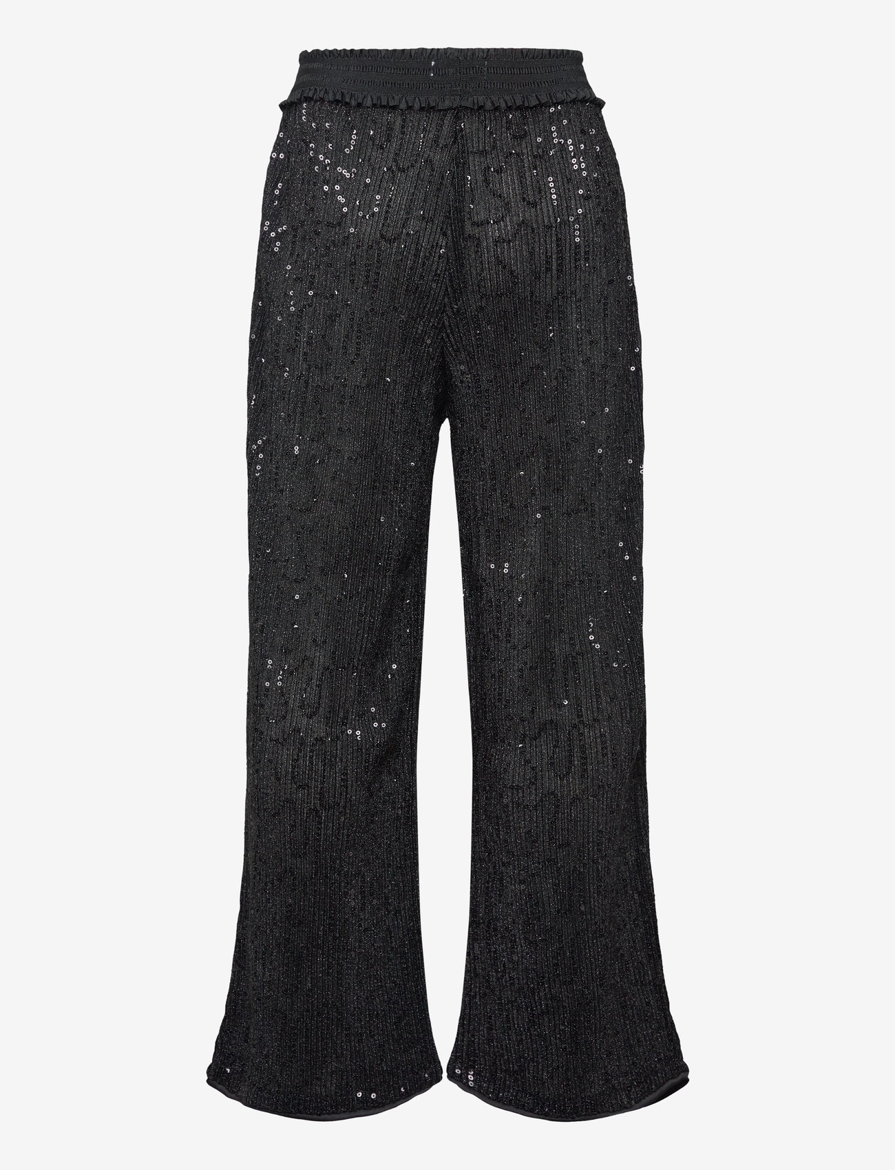 name it - NKFRUNIC SEQUIN WIDE PANT - sügisesed riided - black - 1