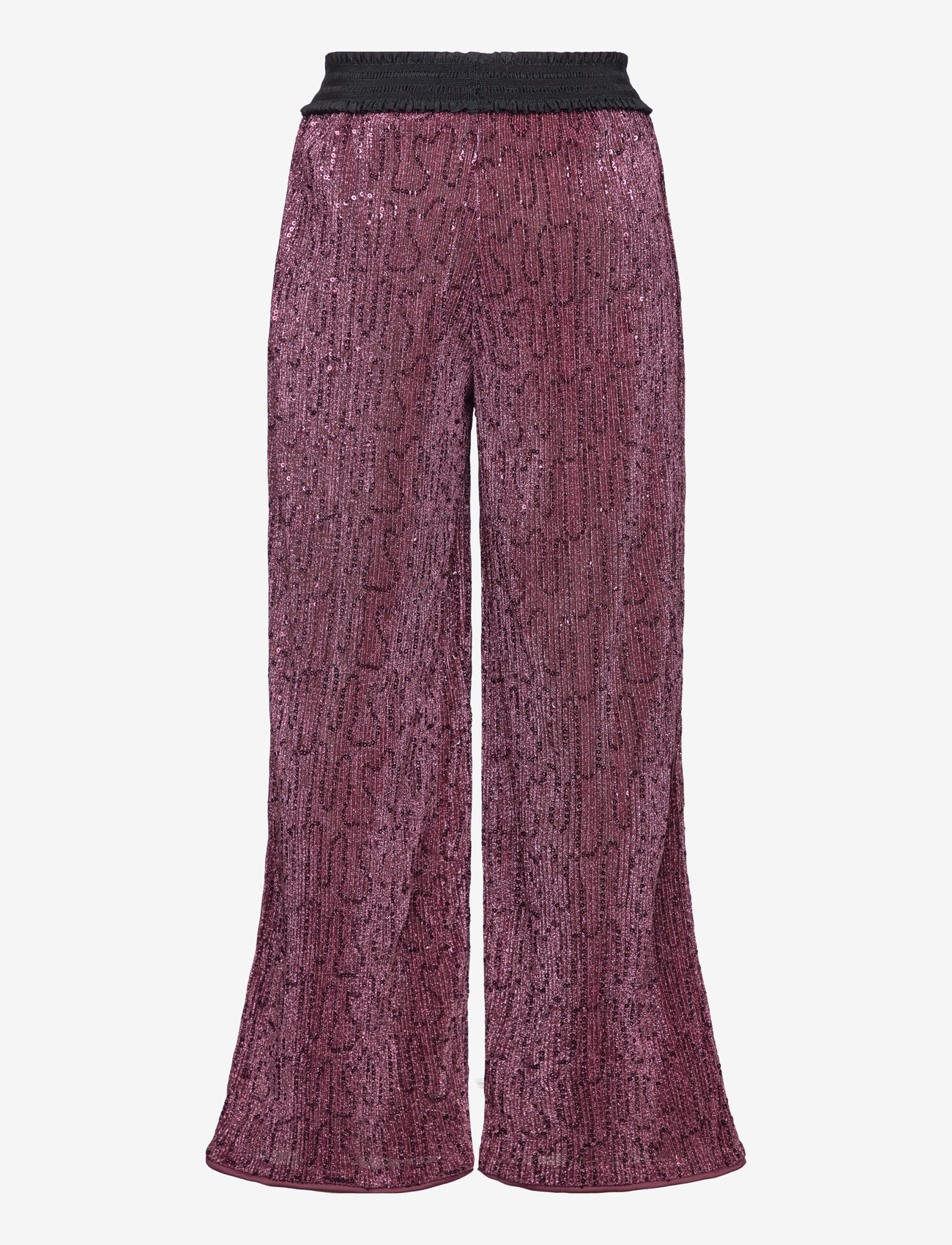 name it - NKFRUNIC SEQUIN WIDE PANT - autumn clothing - fandango pink - 1