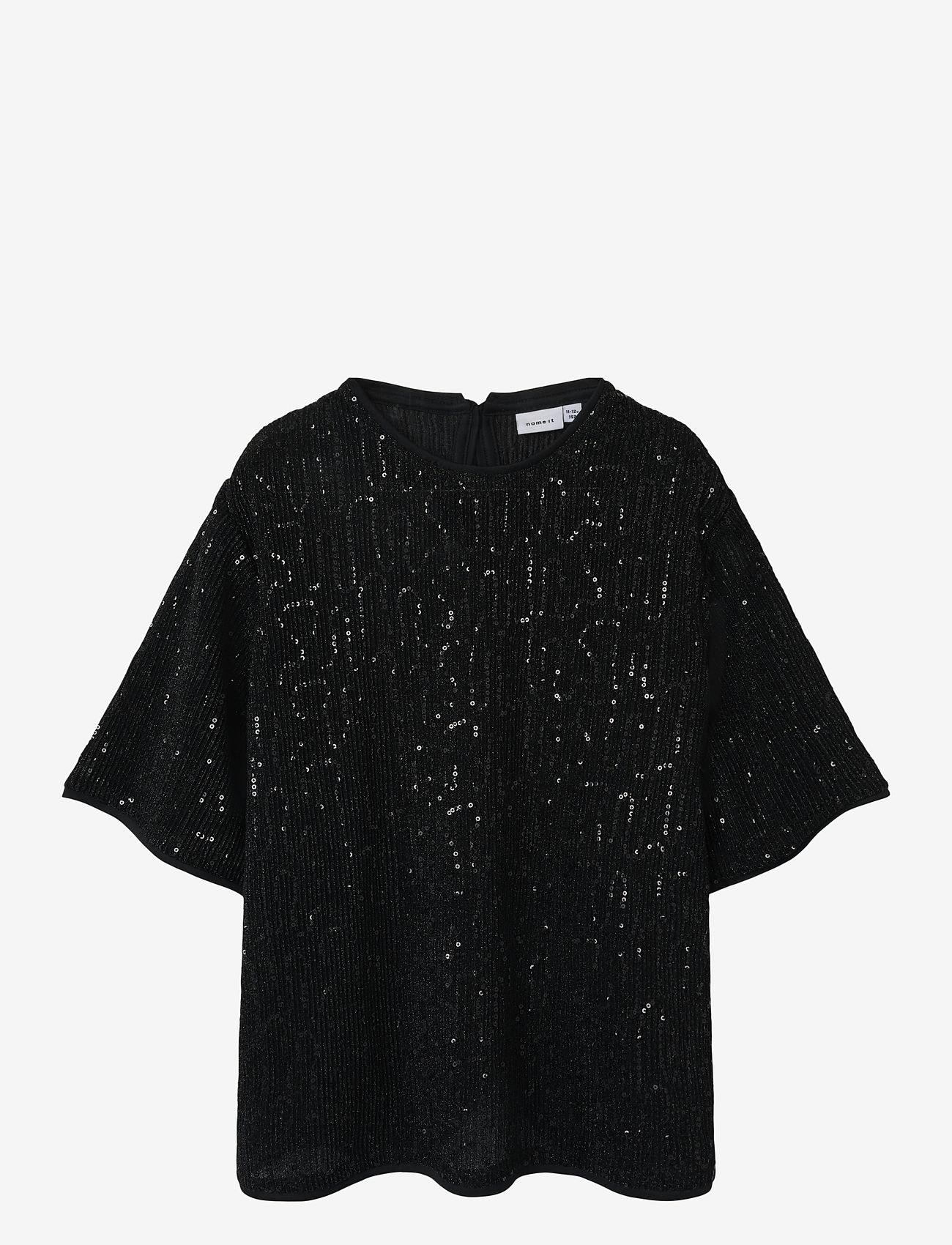 name it - NKFRUNIC SEQUIN SS TOP - black - 0