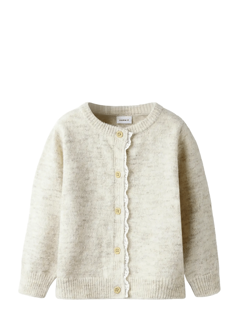 name it - NMFRIKIMMI LS KNIT CARD - koftor - peyote melange - 0