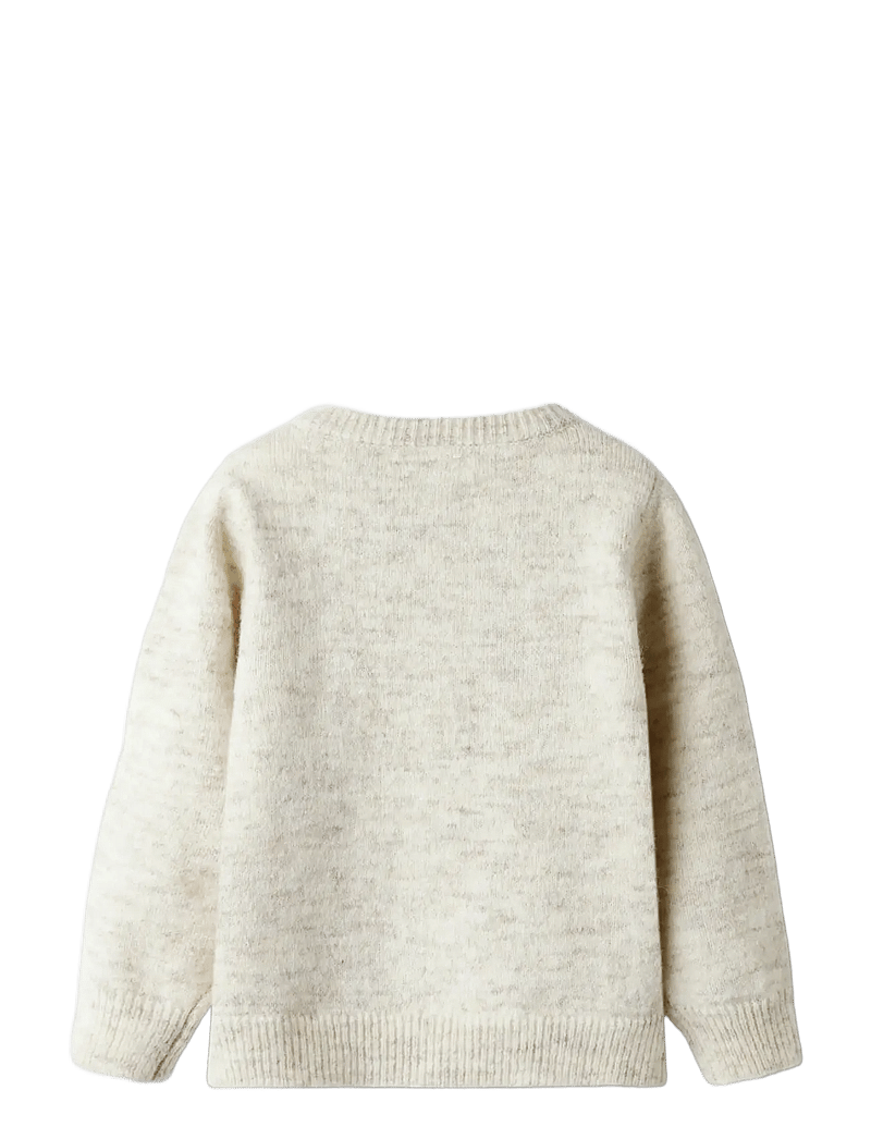 name it - NMFRIKIMMI LS KNIT CARD - koftor - peyote melange - 1