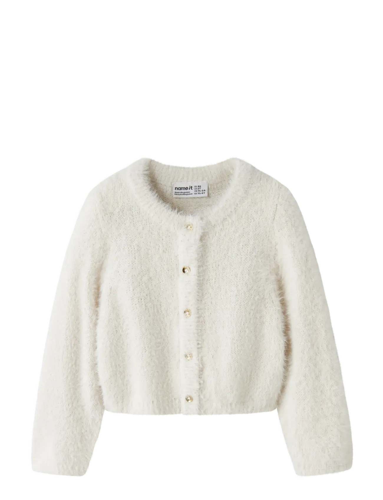 name it NMFREVERA LS KNIT SHORT CARD - Leichte Jacken - BIRCH / cream
