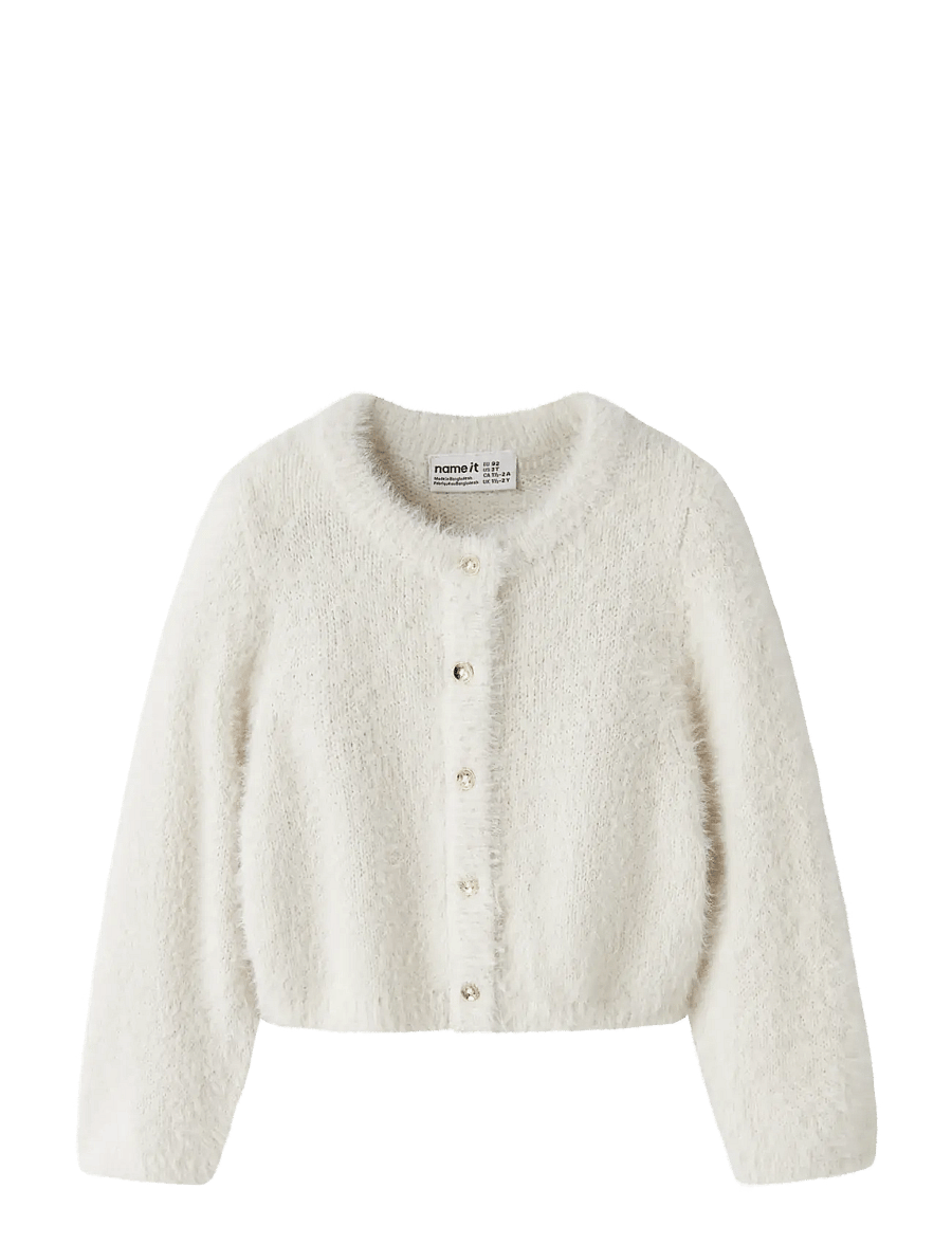 name it - NMFREVERA LS KNIT SHORT CARD - leichte jacken - birch - 0