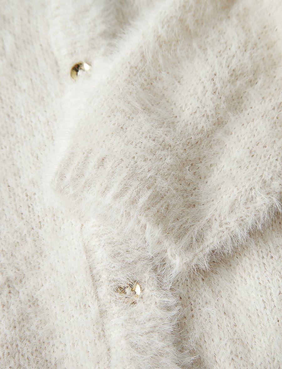 name it - NMFREVERA LS KNIT SHORT CARD - leichte jacken - birch - 2
