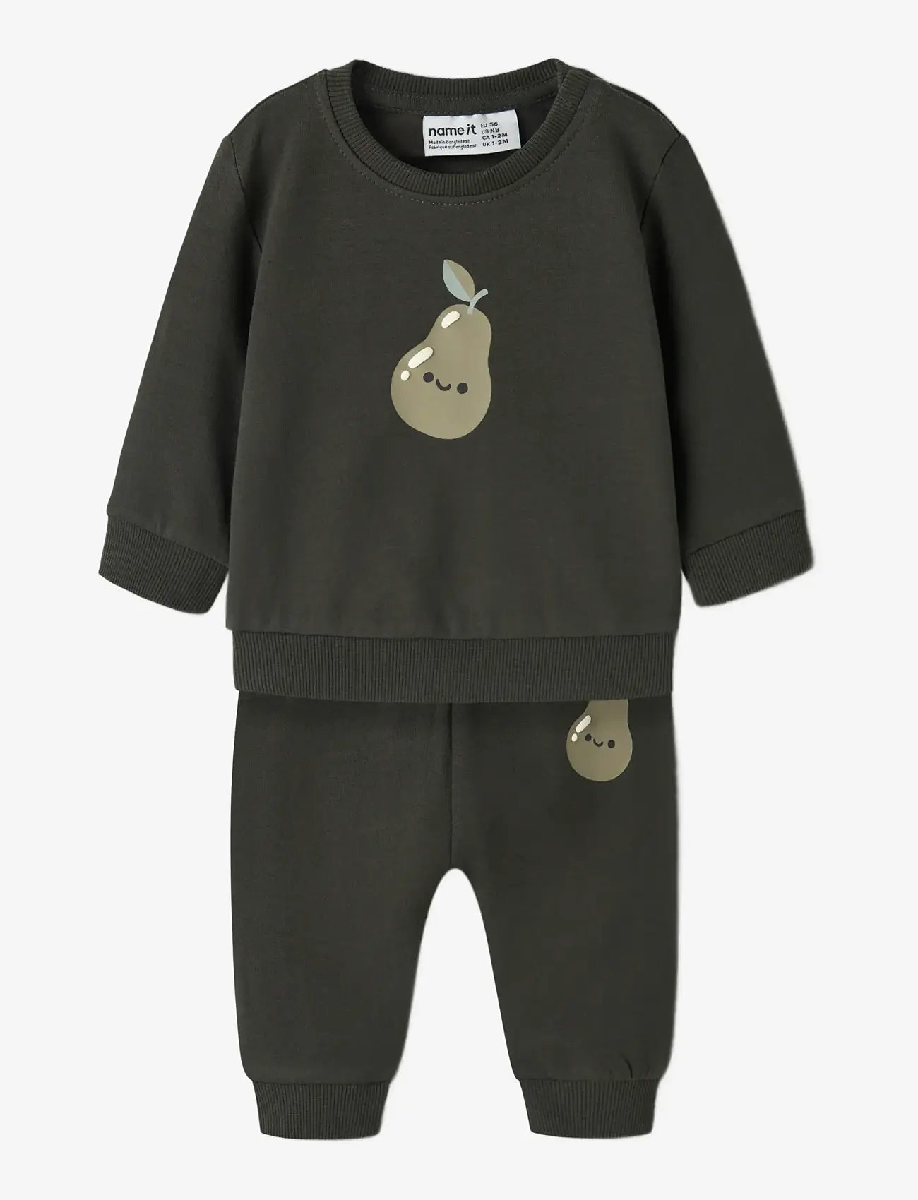 name it - NBMVONNE LS SWEAT BOX BRU SET - joggingsæt - peat - 2
