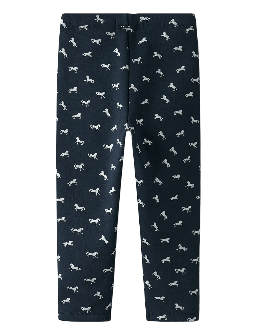 name it - NMFTAVINA SWEAT FLEECE LEGGING BRU NOOS - leggings - dark sapphire - 3