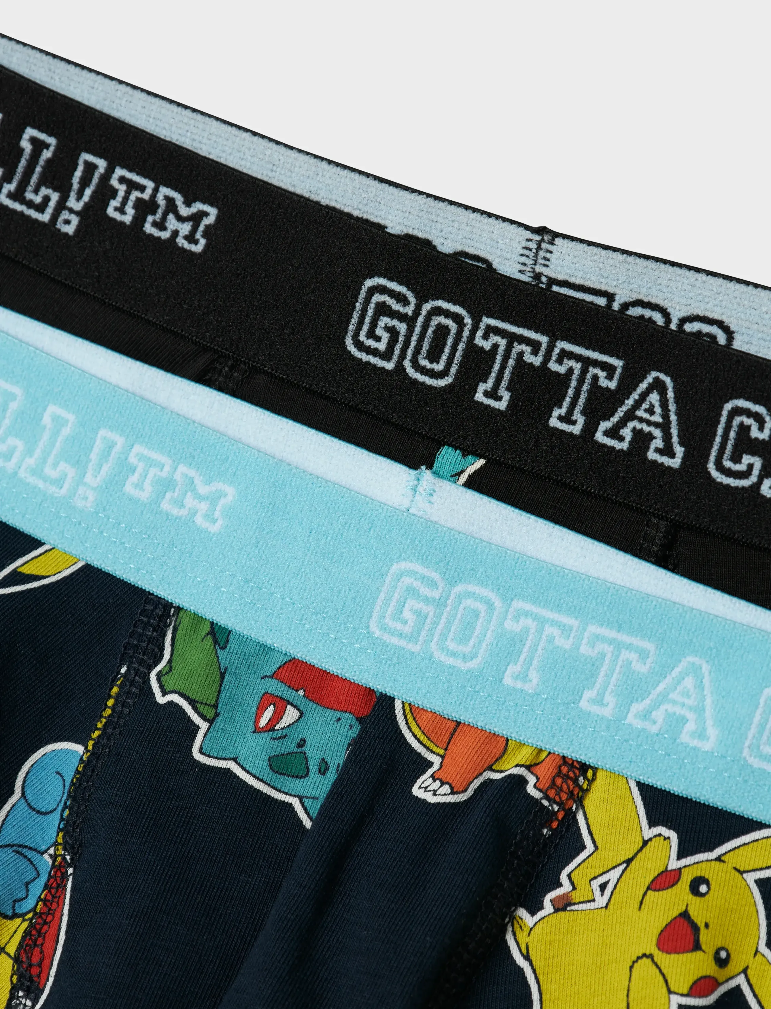 name it Nkmasgar Pokemon 2P Boxer Noos Sky, 122-128, Underwear, Schwarz - Underpants, Kinder