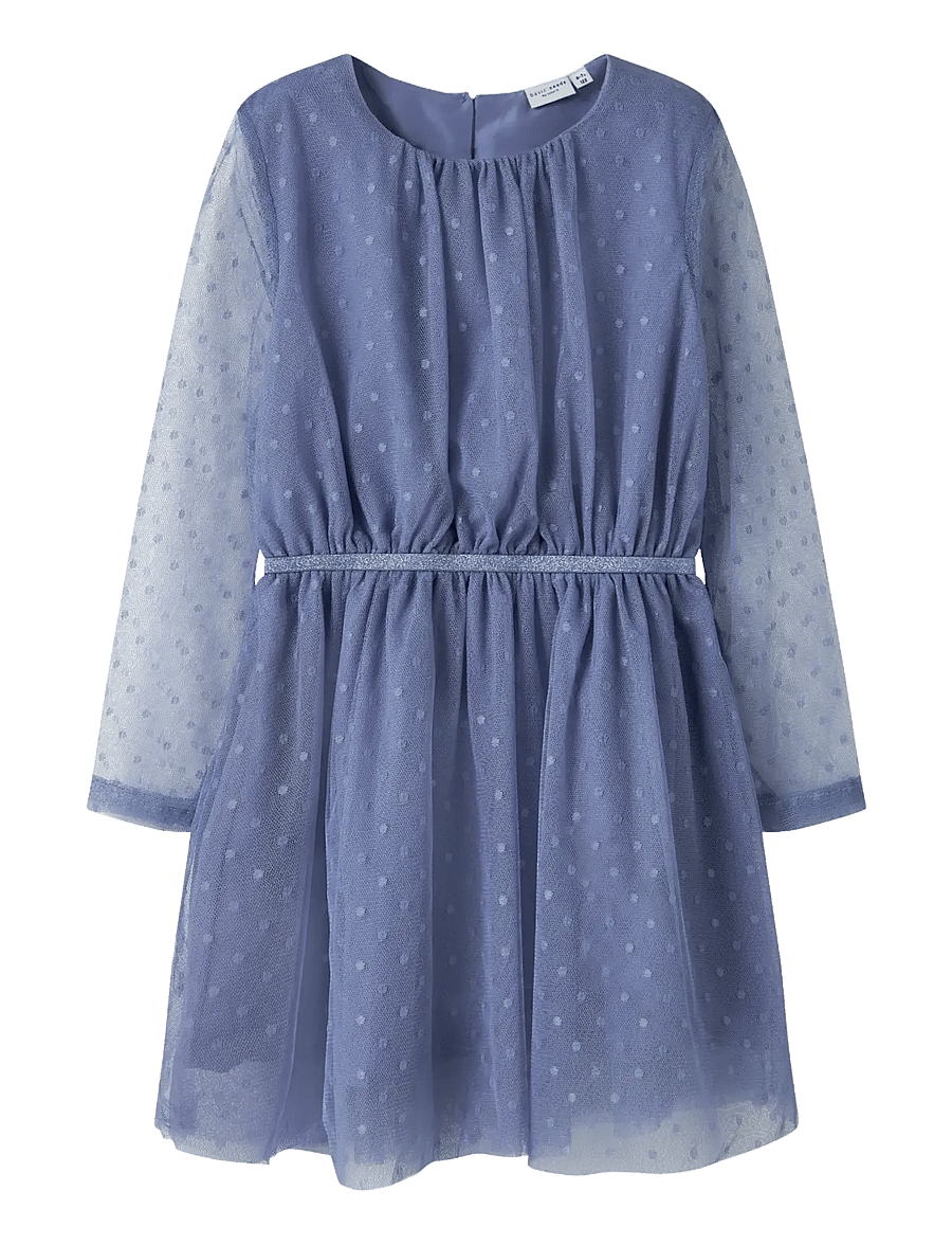 name it - NKFVABOS LS DRESS NOOS - partíkjólar - blue ice - 0