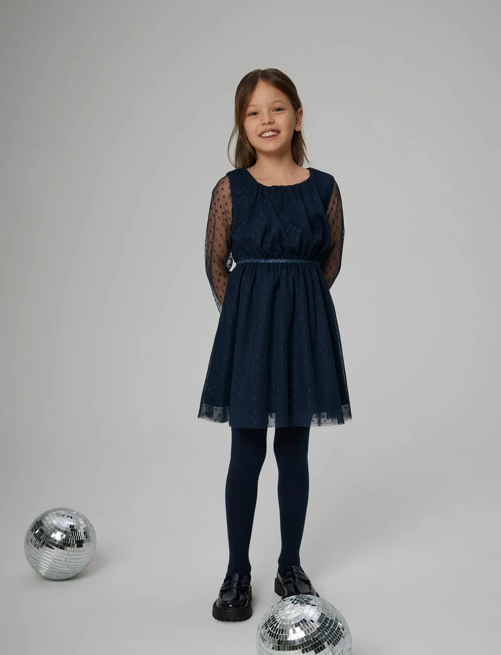 name it - NKFVABOS LS DRESS NOOS - festkjoler - dark sapphire - 0