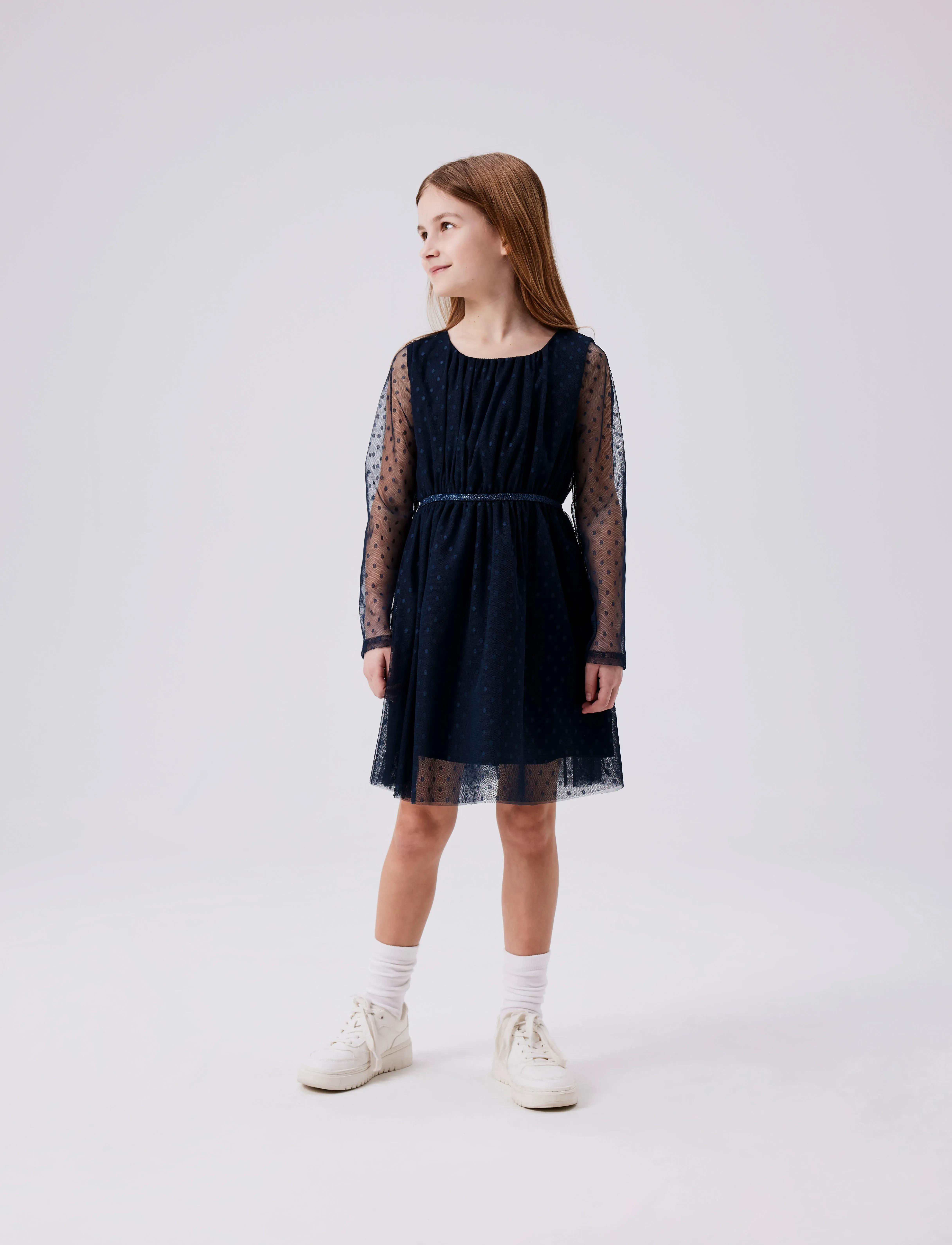 name it - NKFVABOS LS DRESS NOOS - partykleider - dark sapphire - 3