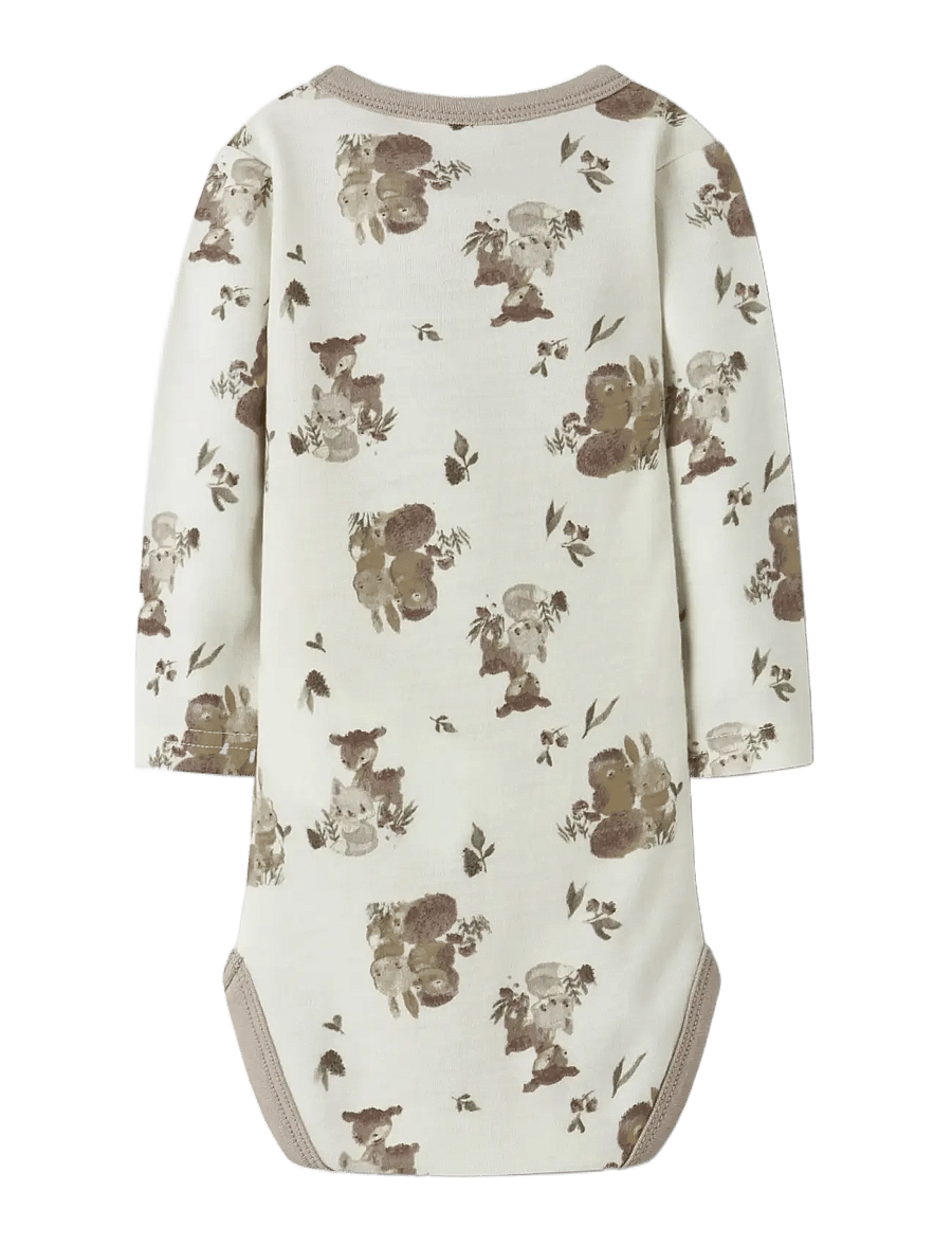 name it - NBNWILLU WOOL LS BODY - base layer baby - snow white - 2