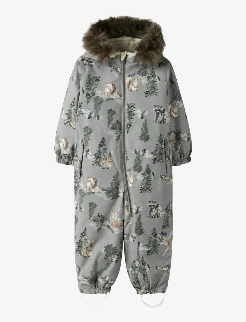 name it - NMNSNOW10 SUIT AOP FO - vinterdress - ultimate grey - 0