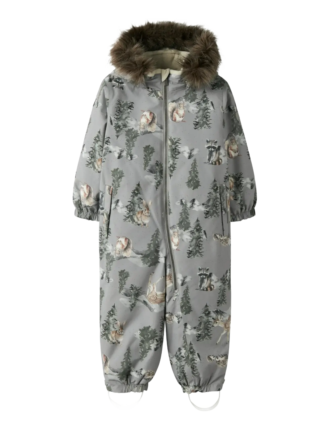 name it NMNSNOW10 SUIT AOP FO - Talvekombinesoon - ULTIMATE GREY / grey