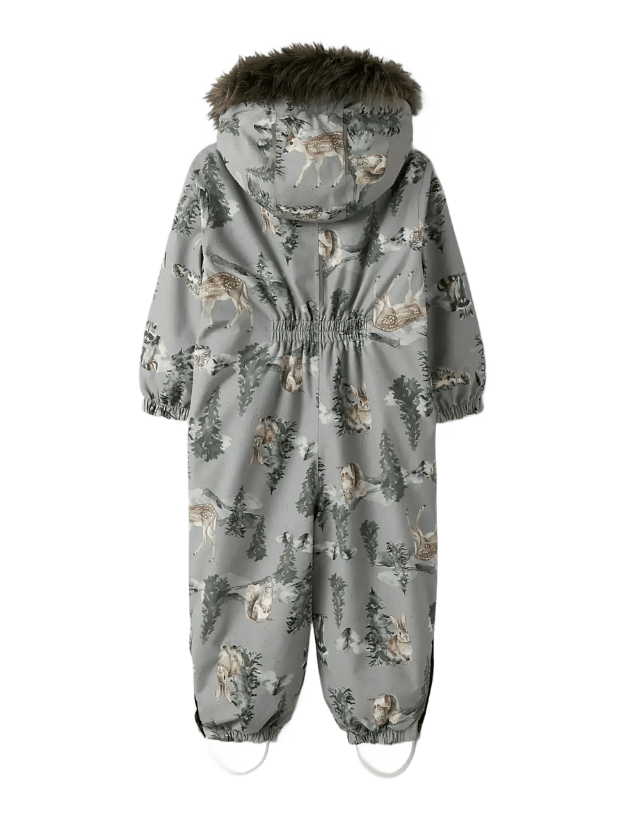 name it - NMNSNOW10 SUIT AOP FO - schneeanzug - ultimate grey - 2