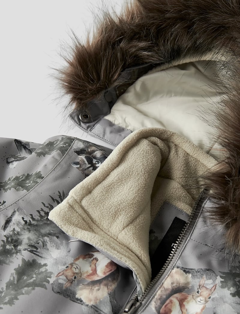 name it - NMNSNOW10 SUIT AOP FO - talvihaalarit - ultimate grey - 3