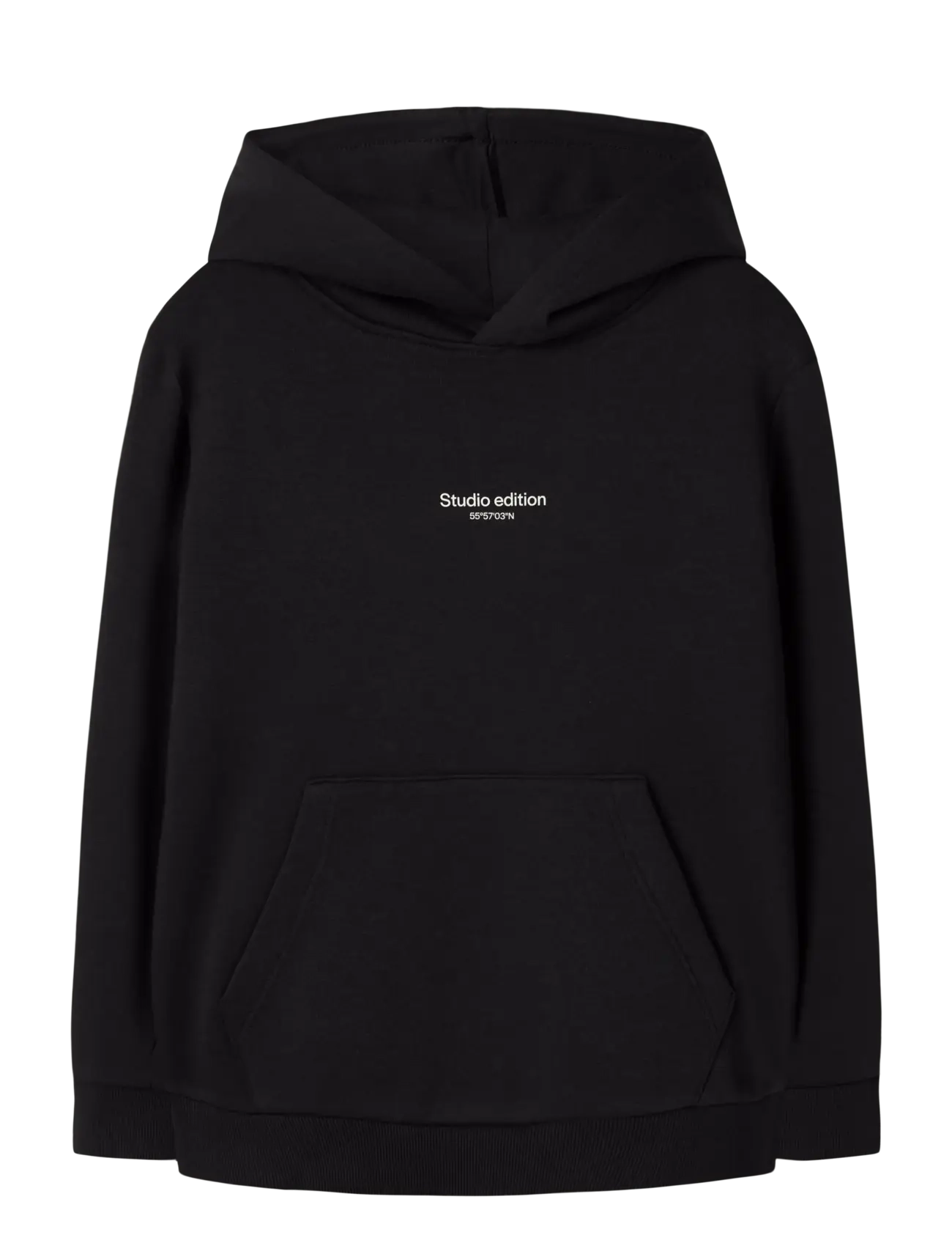 name it NKMBRODY LS NREG SWEAT WH BRU NOOS - Kläder - BLACK / black