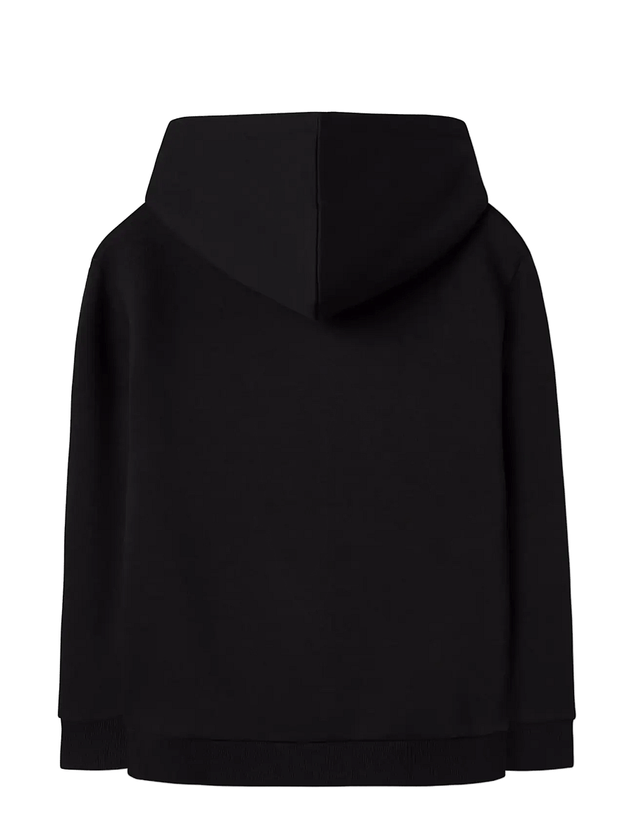 name it - NKMBRODY LS NREG SWEAT WH BRU NOOS - huvtröjor - black - 1