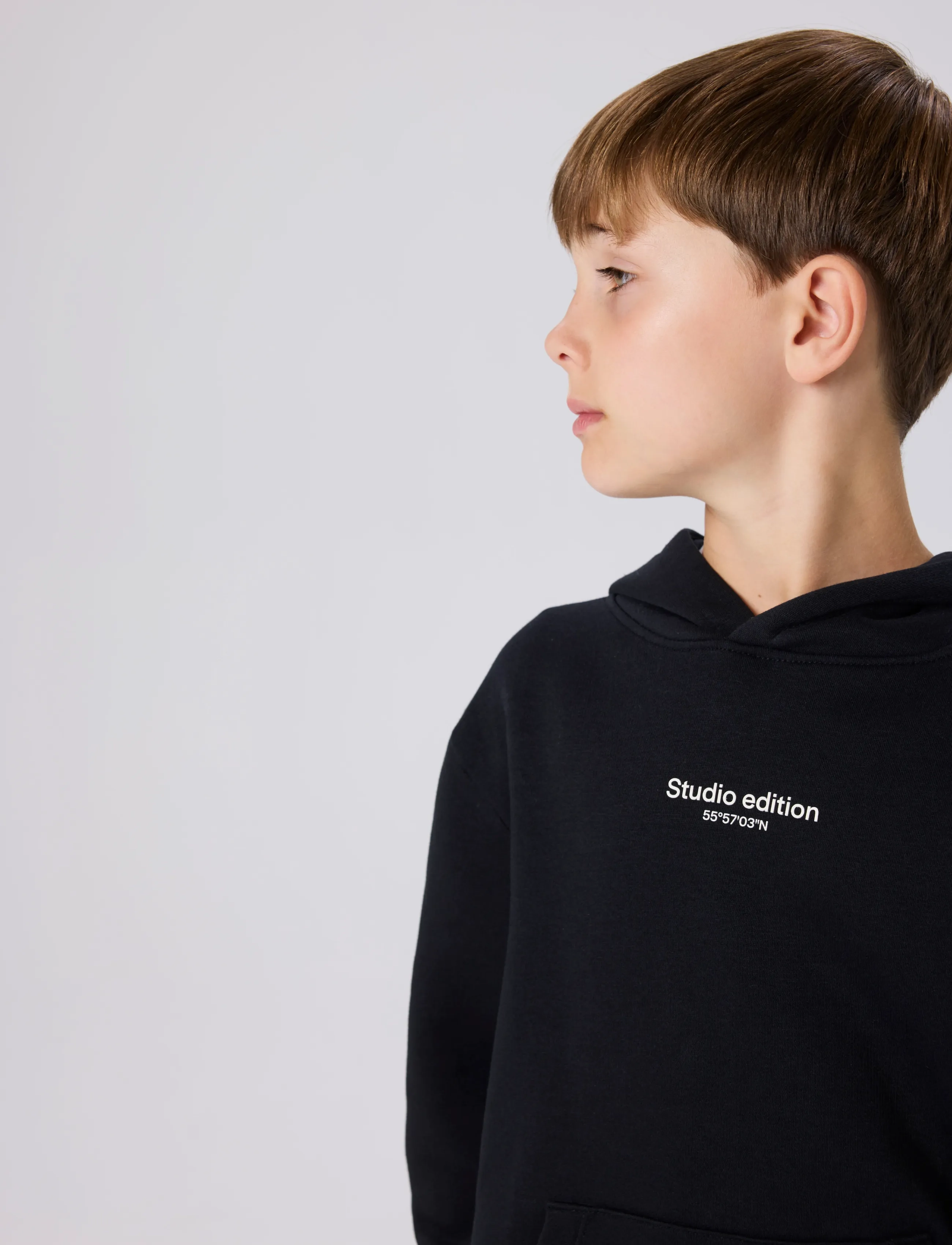name it - NKMBRODY LS NREG SWEAT WH BRU NOOS - huvtröjor - black - 4