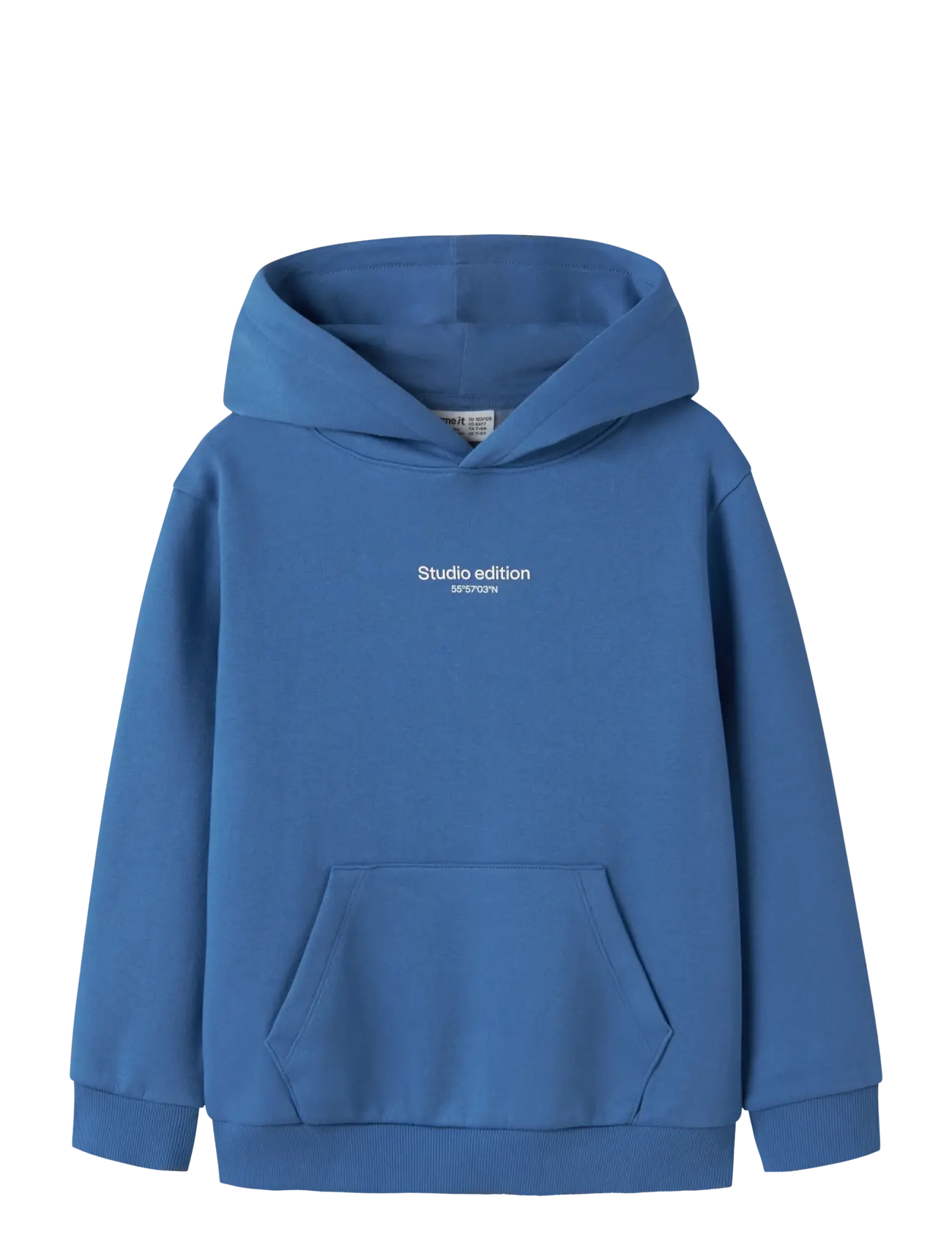 name it NKMBRODY LS NREG SWEAT WH BRU NOOS - Kläder - DELFT / blue