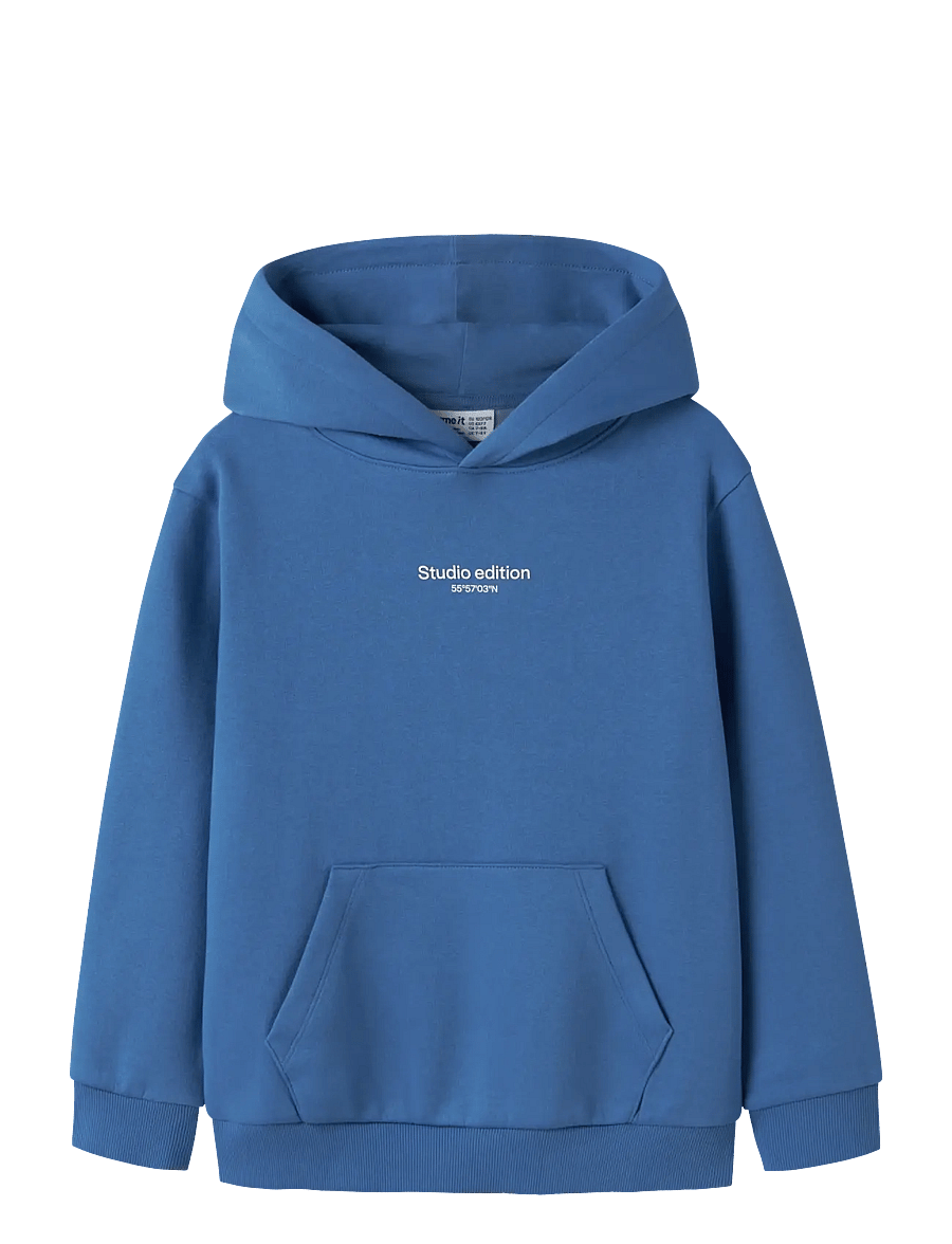 name it - NKMBRODY LS NREG SWEAT WH BRU NOOS - kapuzenpullover - delft - 1