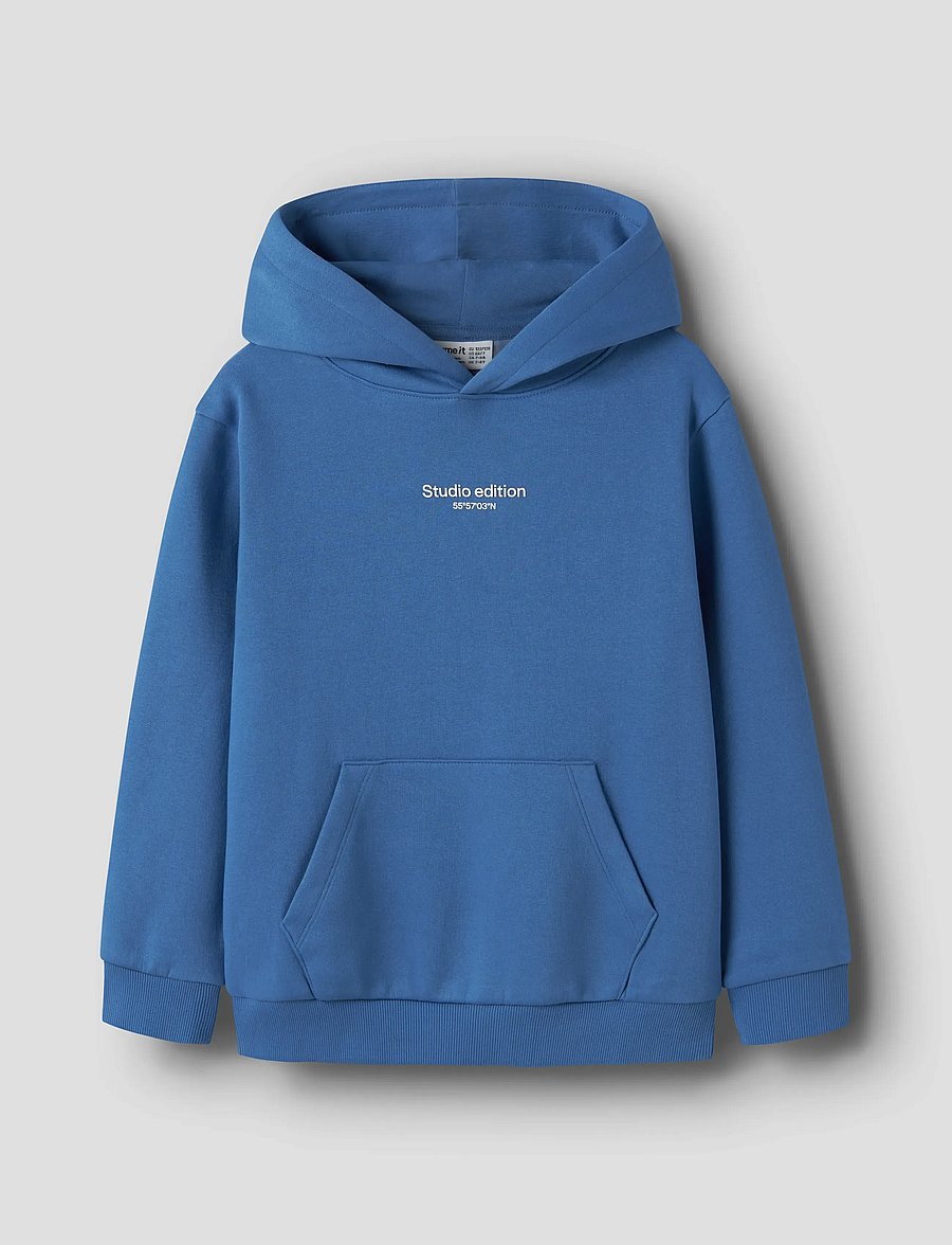 name it - NKMBRODY LS NREG SWEAT WH BRU NOOS - kapuzenpullover - delft - 0