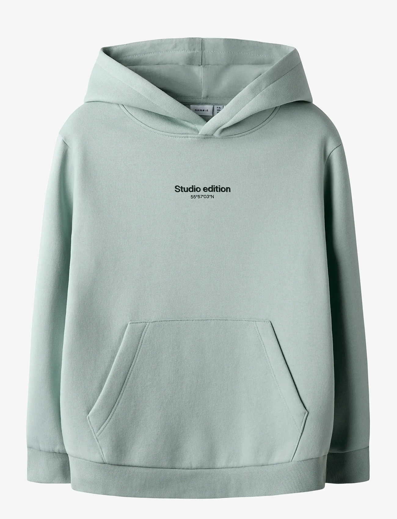 name it - NKMBRODY LS NREG SWEAT WH BRU NOOS - džemperiai su gobtuvu - jadeite - 0