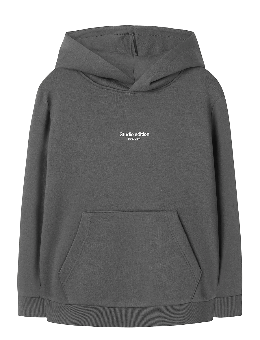 name it - NKMBRODY LS NREG SWEAT WH BRU NOOS - kapuzenpullover - lava smoke - 1