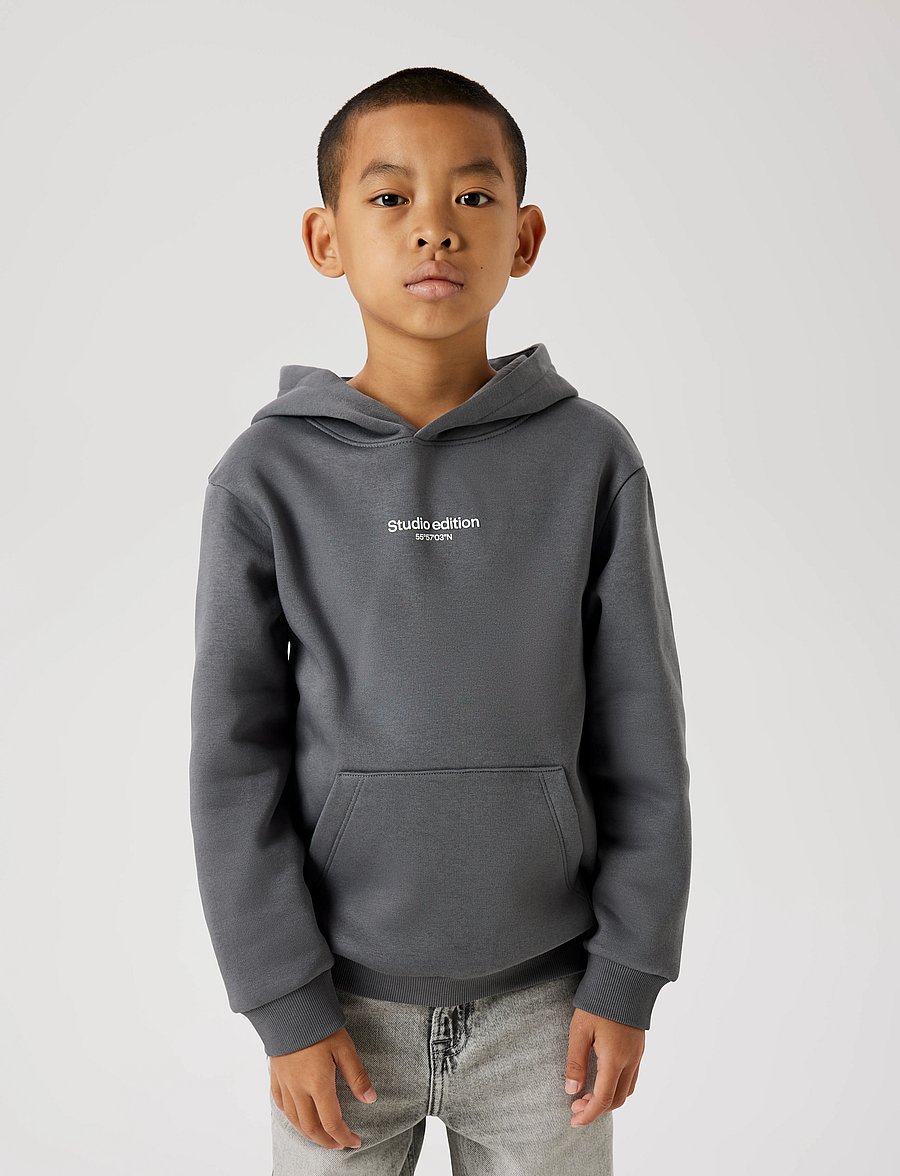 name it - NKMBRODY LS NREG SWEAT WH BRU NOOS - kapuzenpullover - lava smoke - 3