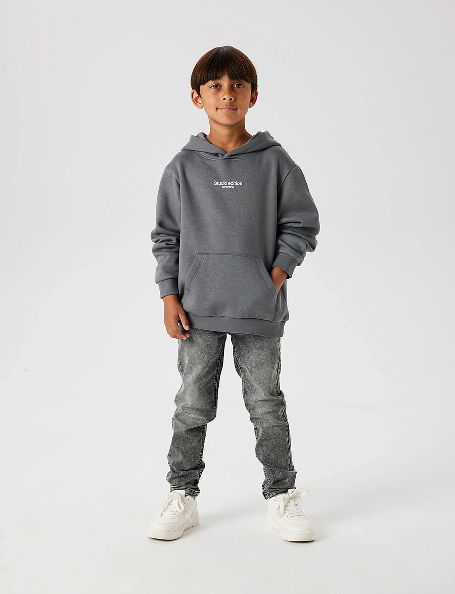 name it - NKMBRODY LS NREG SWEAT WH BRU NOOS - kapuzenpullover - lava smoke - 4
