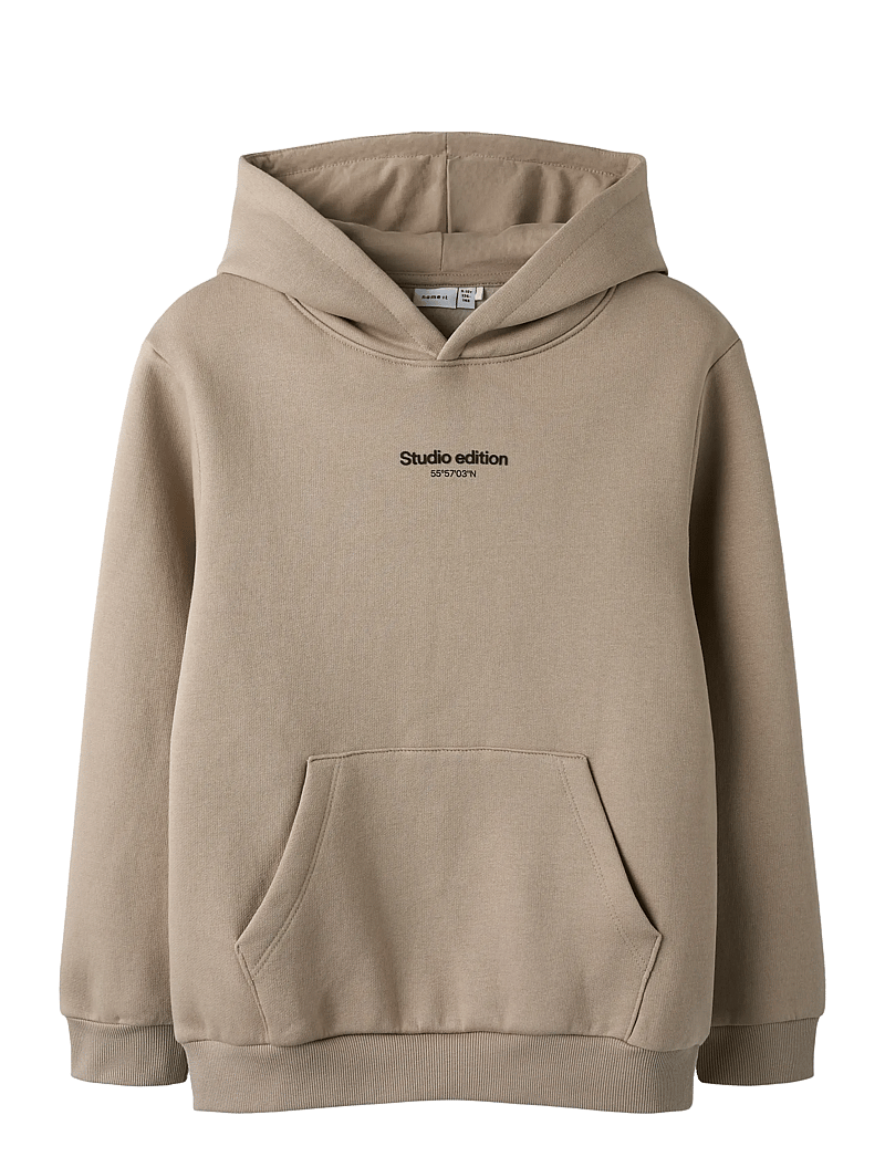 name it - NKMBRODY LS NREG SWEAT WH BRU NOOS - huvtröjor - pure cashmere - 1