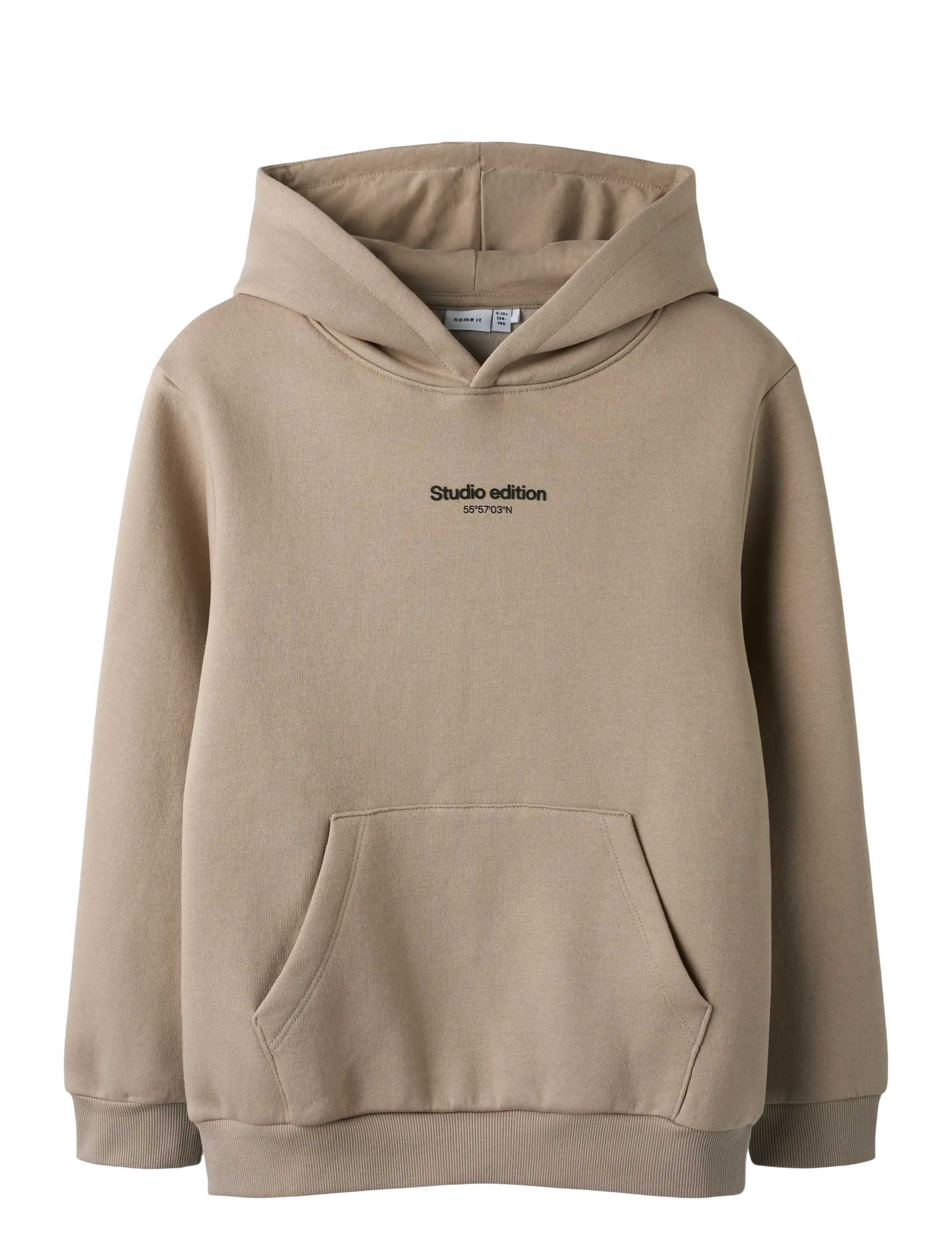 name it NKMBRODY LS NREG SWEAT WH BRU NOOS - Sweatshirts & Hættetrøjer - PURE CASHMERE / beige