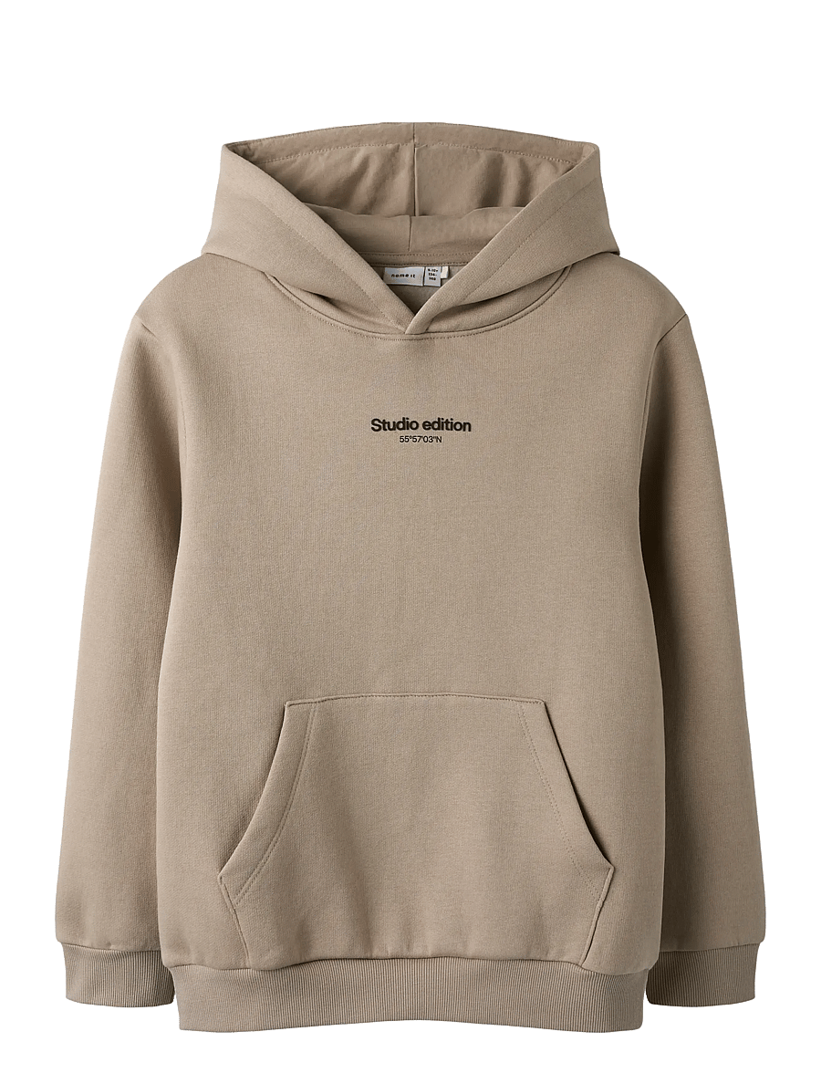 name it - NKMBRODY LS NREG SWEAT WH BRU NOOS - kapuzenpullover - pure cashmere - 1