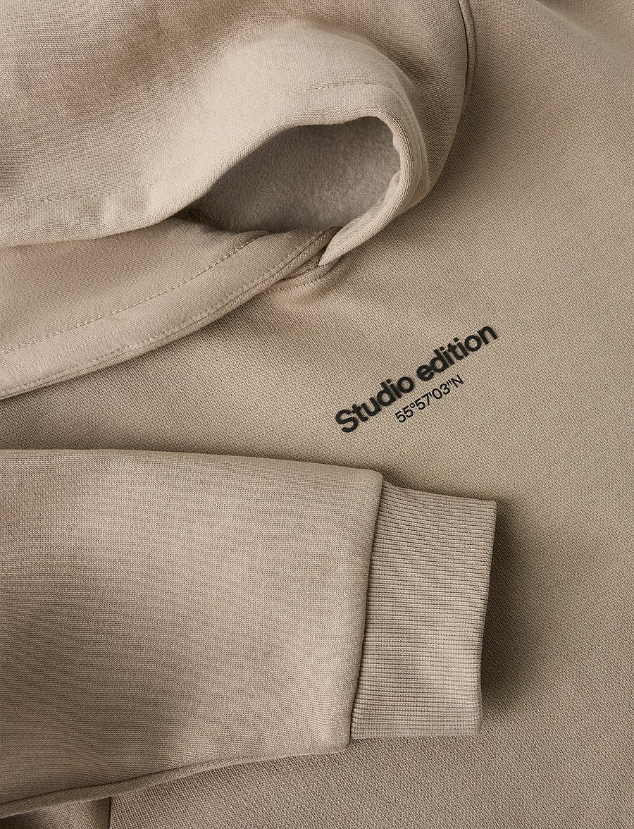 name it - NKMBRODY LS NREG SWEAT WH BRU NOOS - kapuzenpullover - pure cashmere - 5